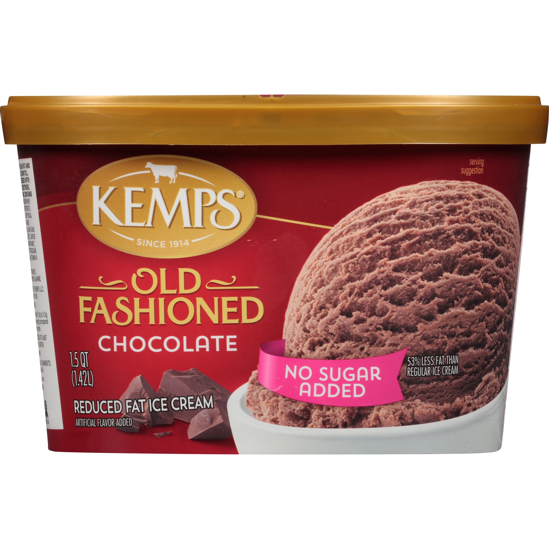slide 6 of 8, Kemps No Sugar Added Chocolate Ice Cream, 1.5 qt