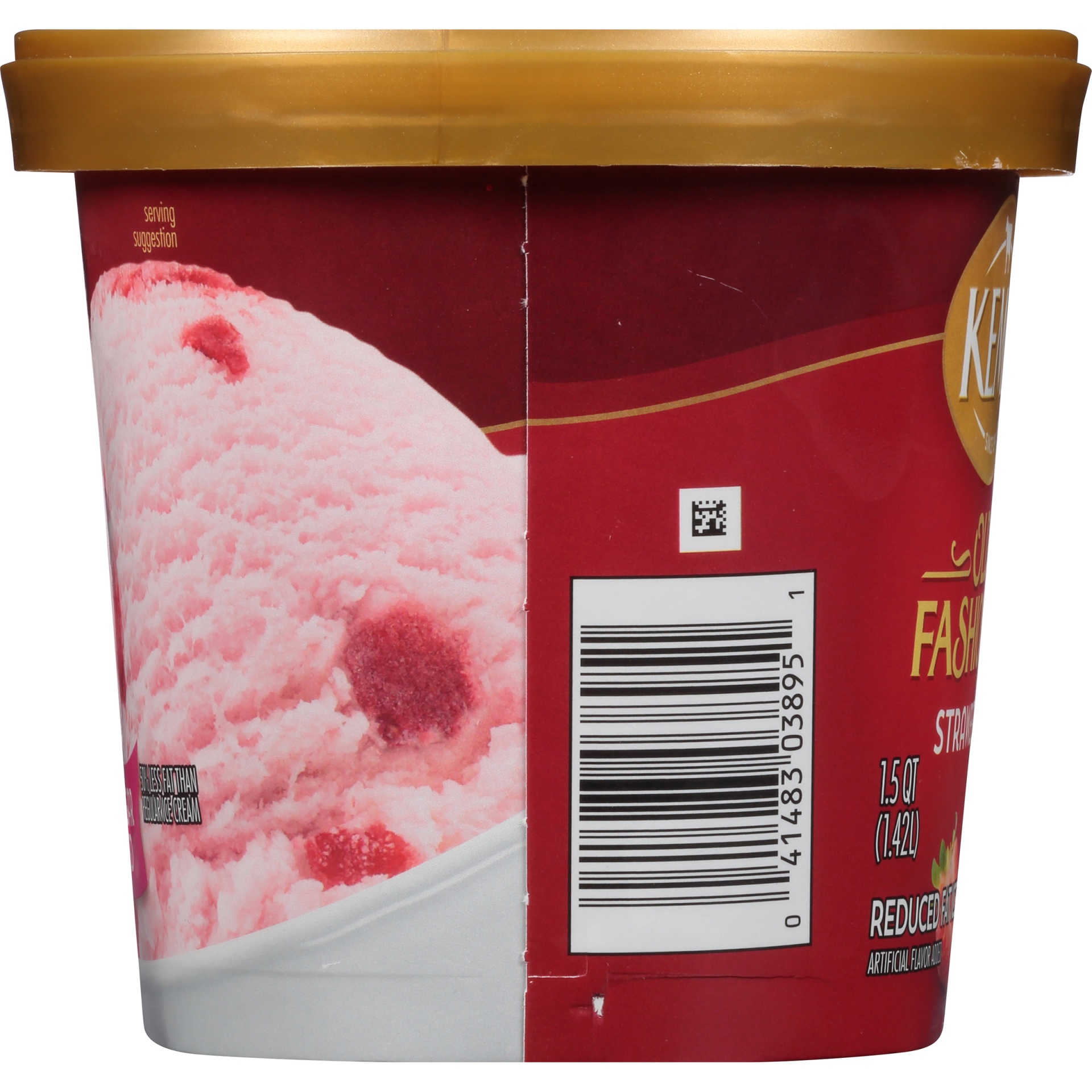 slide 4 of 8, Kemps No Sugar Added Old Fashioned Strawberry Reduced Fat Ice Cream, 1.5 qt
