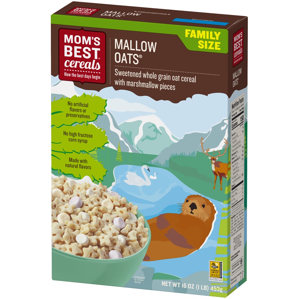 slide 7 of 8, Mom's Best Mallow Oats Cereal, 16 oz