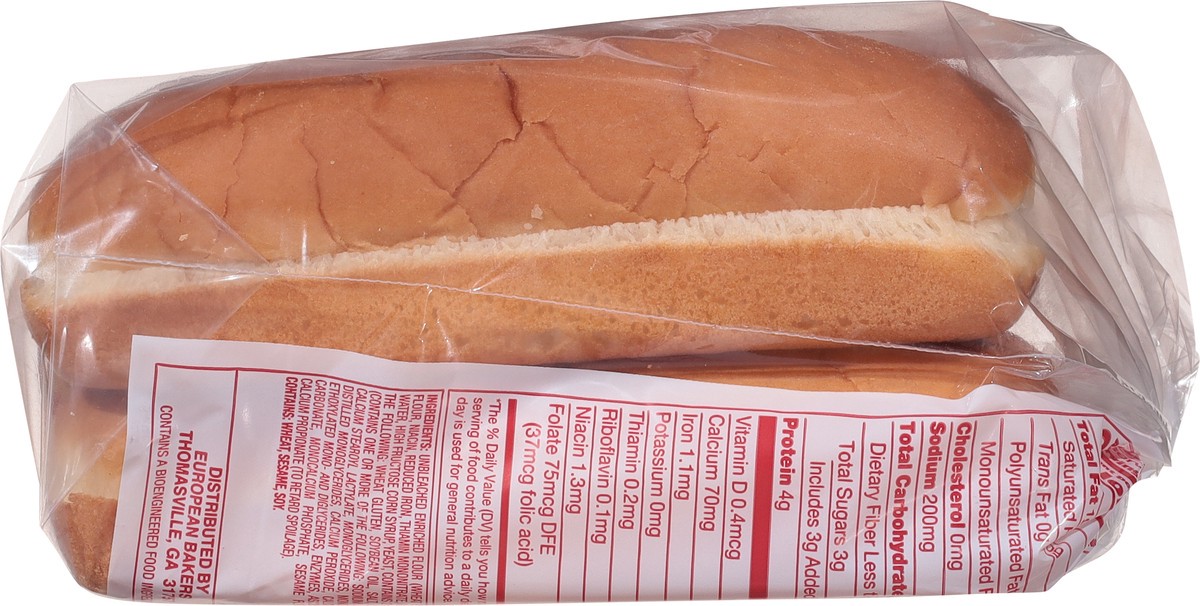 slide 5 of 14, European Bakers Family Style Hot Dog Enriched Buns 8 ea, 8 ct