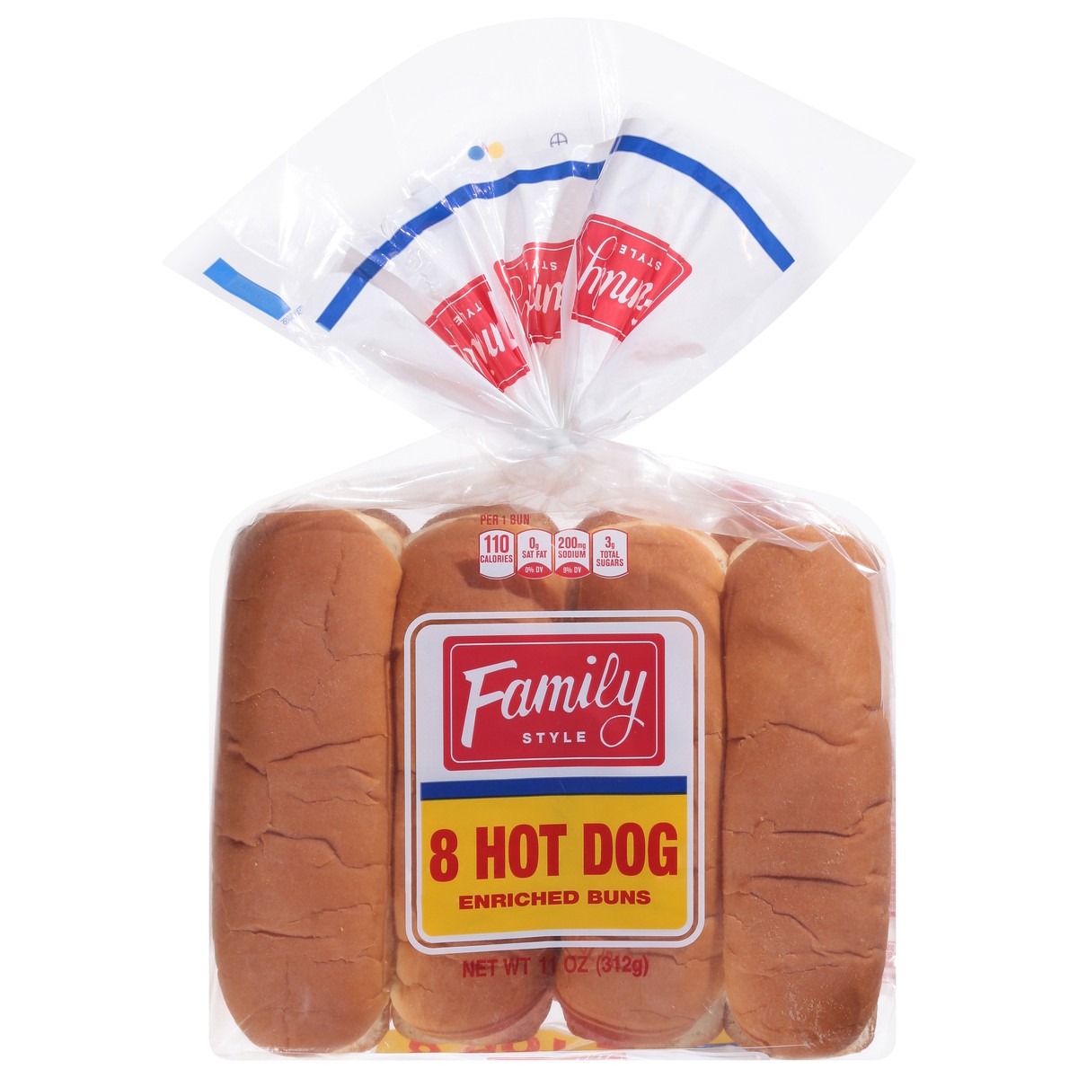 slide 9 of 14, European Bakers Family Style Hot Dog Enriched Buns 8 ea, 8 ct
