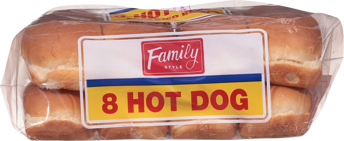 slide 14 of 14, European Bakers Family Style Hot Dog Enriched Buns 8 ea, 8 ct