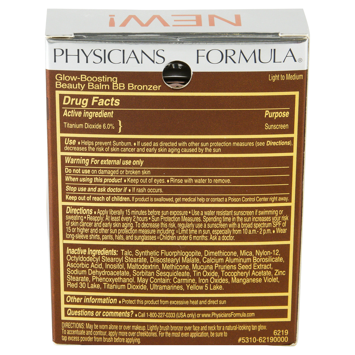 slide 6 of 6, Physicians Formula Bronze Booster Glow-Boosting Beauty Balm BB Bronzer, Light to Medium, 1 ct