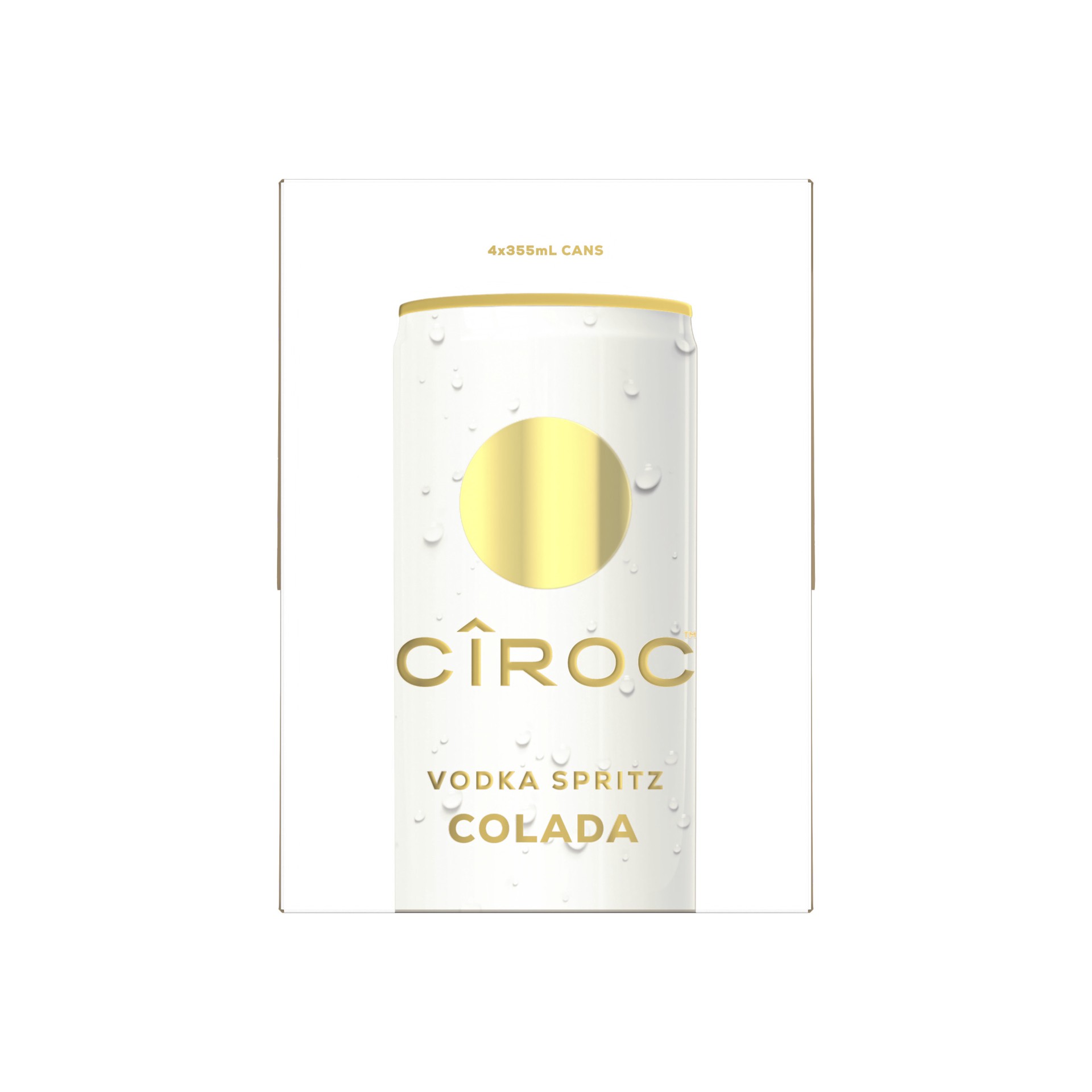 slide 3 of 3, CIROC Vodka Spritz Colada, 4-PACK (4 x 12 fl oz), 355 ml