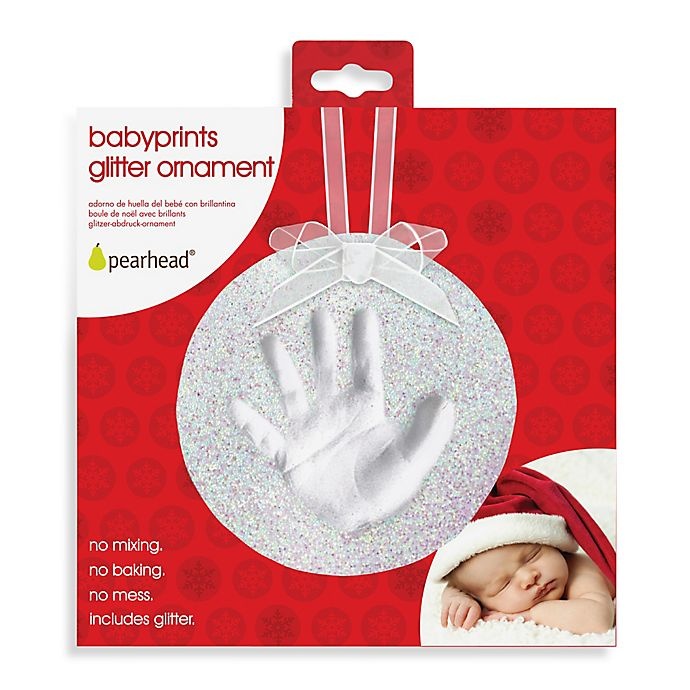 slide 2 of 2, Pearhead Babyprints Glitter Ornament, 1 ct