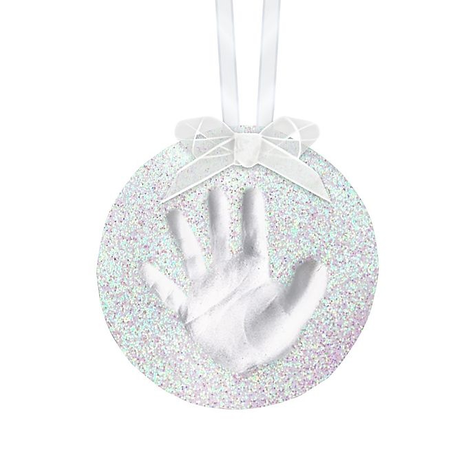 slide 1 of 2, Pearhead Babyprints Glitter Ornament, 1 ct