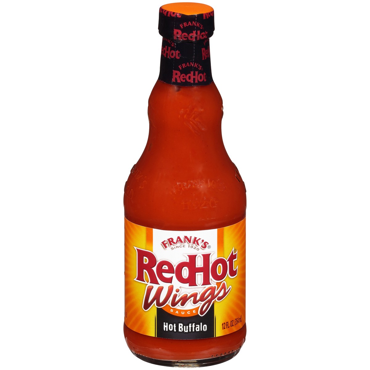 slide 1 of 7, Frank's RedHot Hot Buffalo Wings Hot Sauce, 12 fl oz