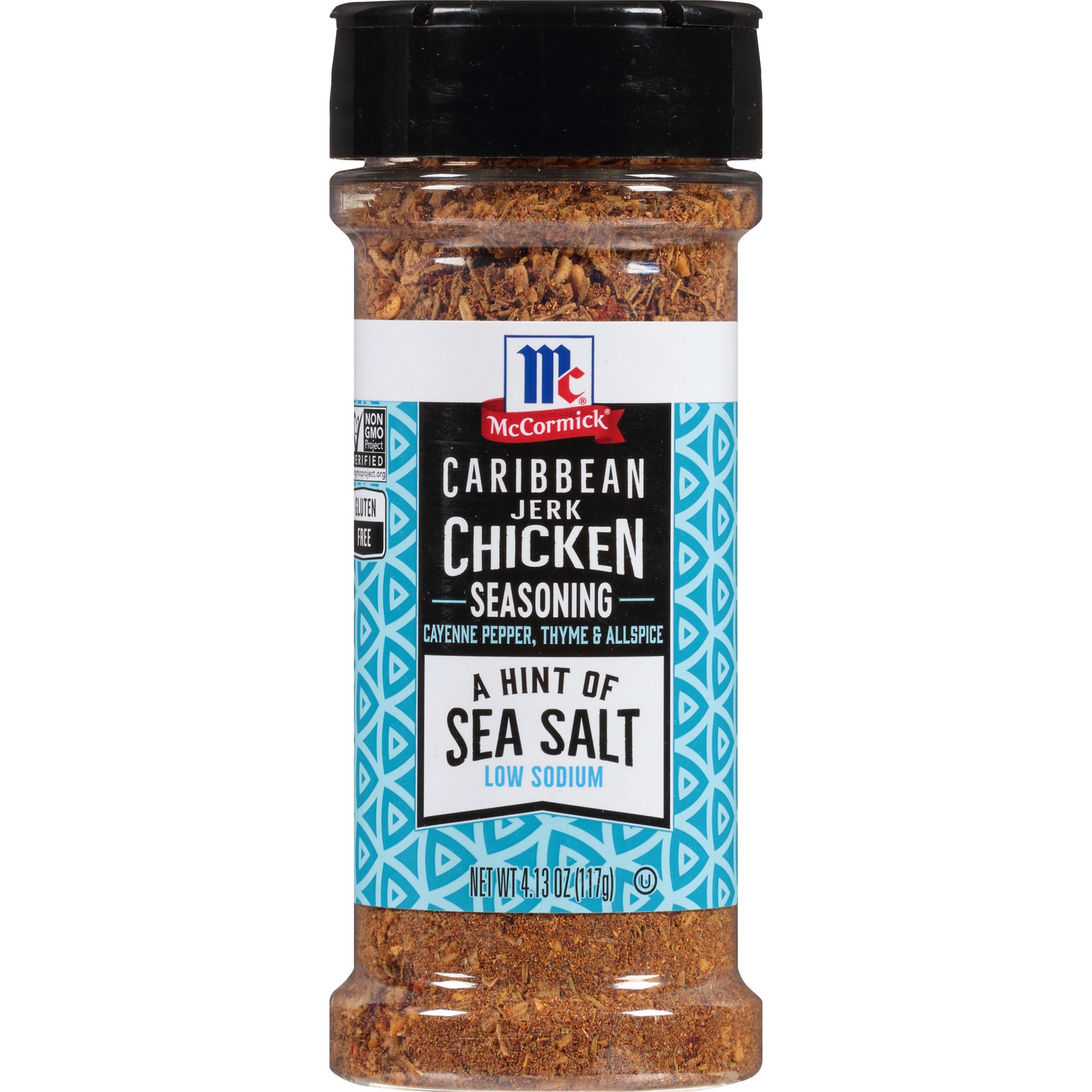 slide 1 of 7, McCormick A Hint of Sea Salt Caribbean Jerk Chicken Seasoning, 4.13 oz, 4.13 oz