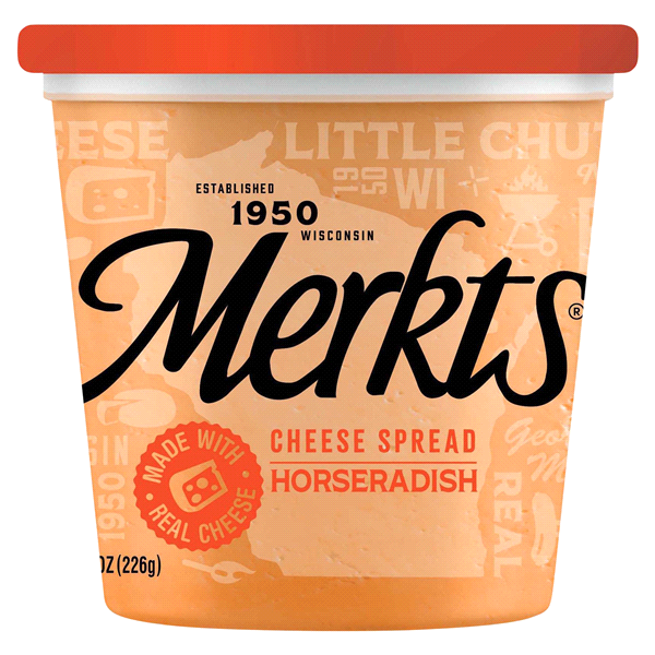 slide 1 of 1, Merkt's Cheese Spread Horseradish, 14 oz