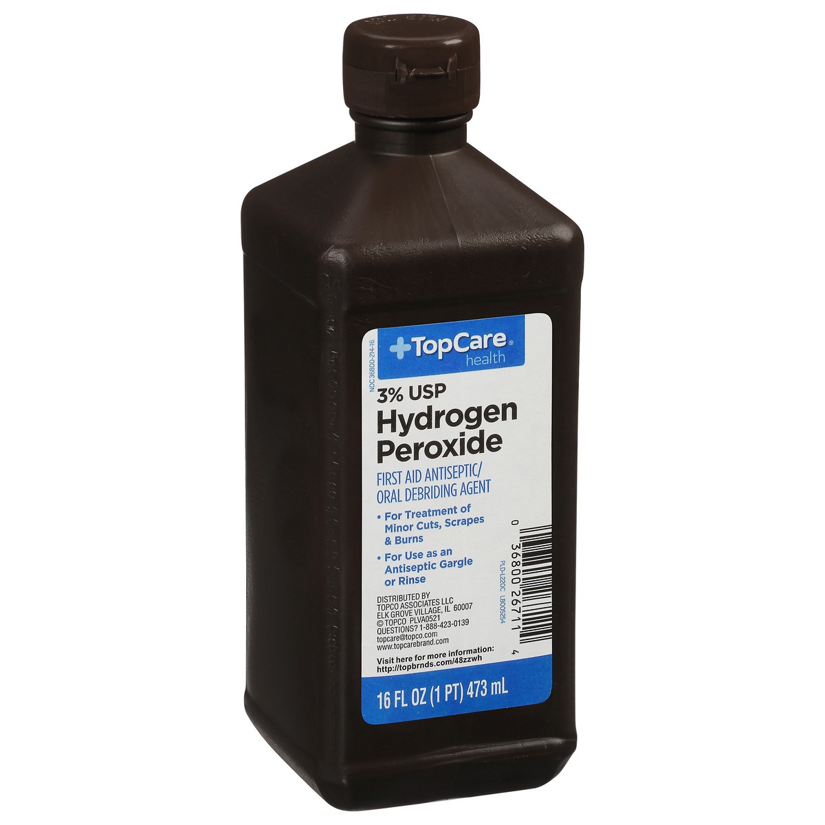 slide 5 of 9, TopCare Health 3% USP Hydrogen Peroxide 16 fl oz, 16 fl oz