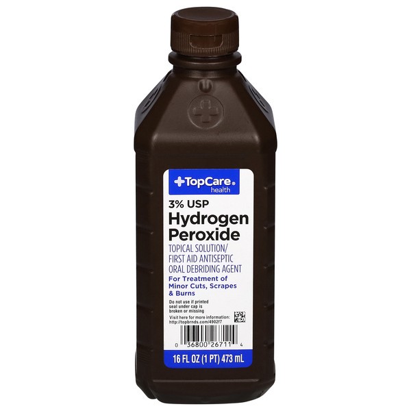 slide 1 of 6, TopCare Health 3% USP Hydrogen Peroxide 16 fl oz, 16 fl oz