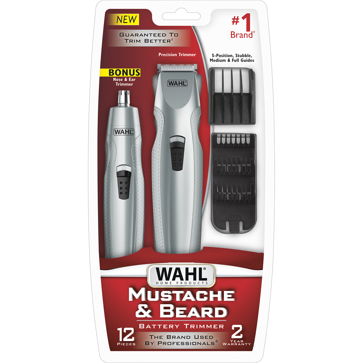 slide 1 of 9, Wahl Battery Mustache and Beard Trimmer Combo, 1 ct