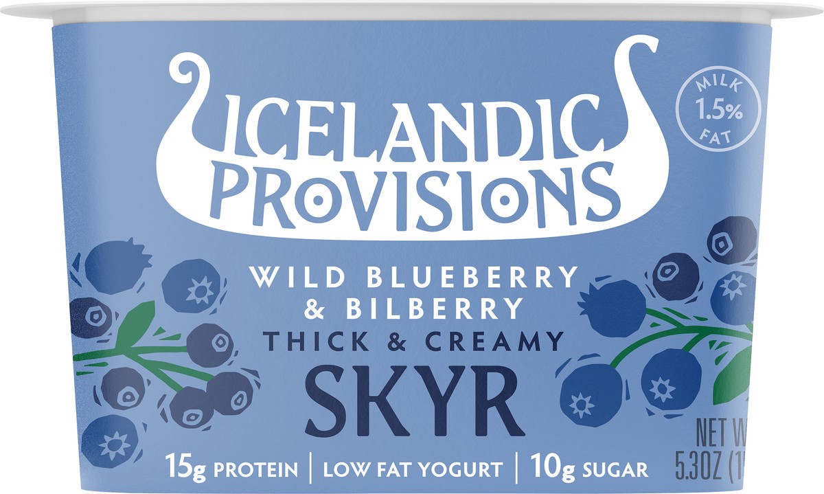 slide 1 of 7, Icelandic Provisions Wild Blueberry Bilberry Skyr, 5.3 fl oz