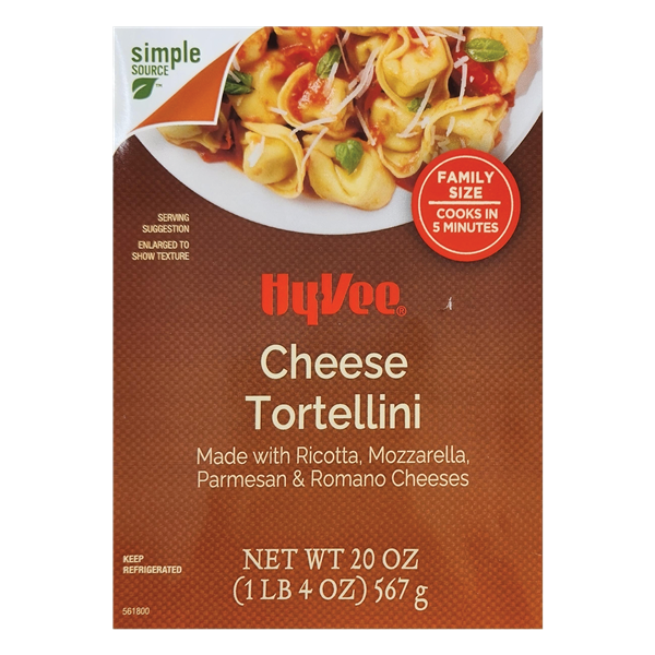 slide 1 of 1, Hy-Vee Cheese Tortellini - 20 oz, 20 oz