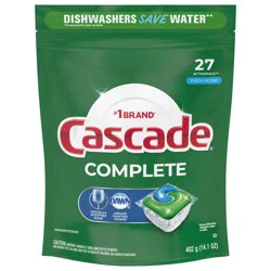 Cascade Complete ActionPacs, Dishwasher Detergent Pods, Fresh, 27 Count