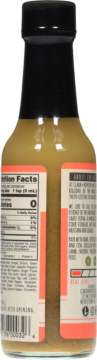 slide 6 of 14, Clark + Hopkins Chesapeake Bay Hot Sauce 5 fl oz, 5 fl oz