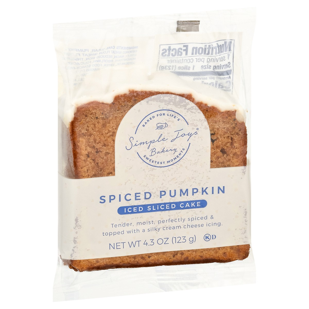 slide 4 of 9, Simple Joys Bakery Spiced Pumpkin Iced Sliced Cake 4.3 oz, 4.3 oz