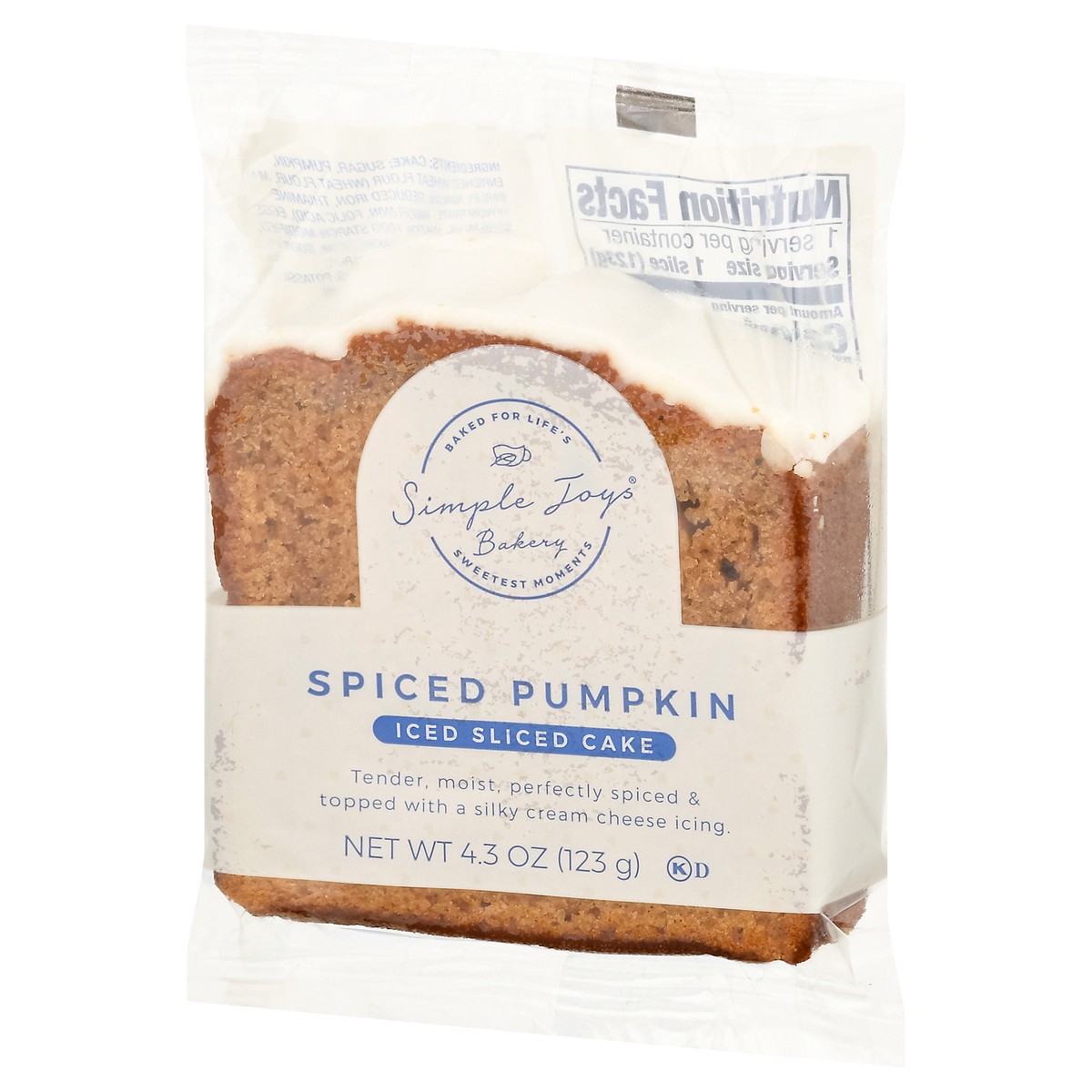 slide 7 of 9, Simple Joys Bakery Spiced Pumpkin Iced Sliced Cake 4.3 oz, 4.3 oz