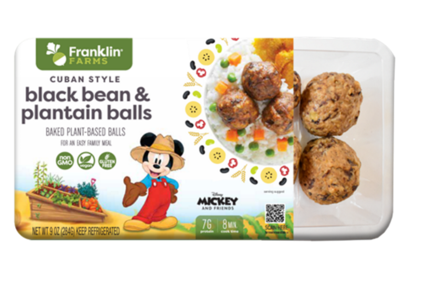 slide 1 of 2, Franklin Farms Cuban-Style Black Bean & Plantain Balls, 9 Oz, 9 oz