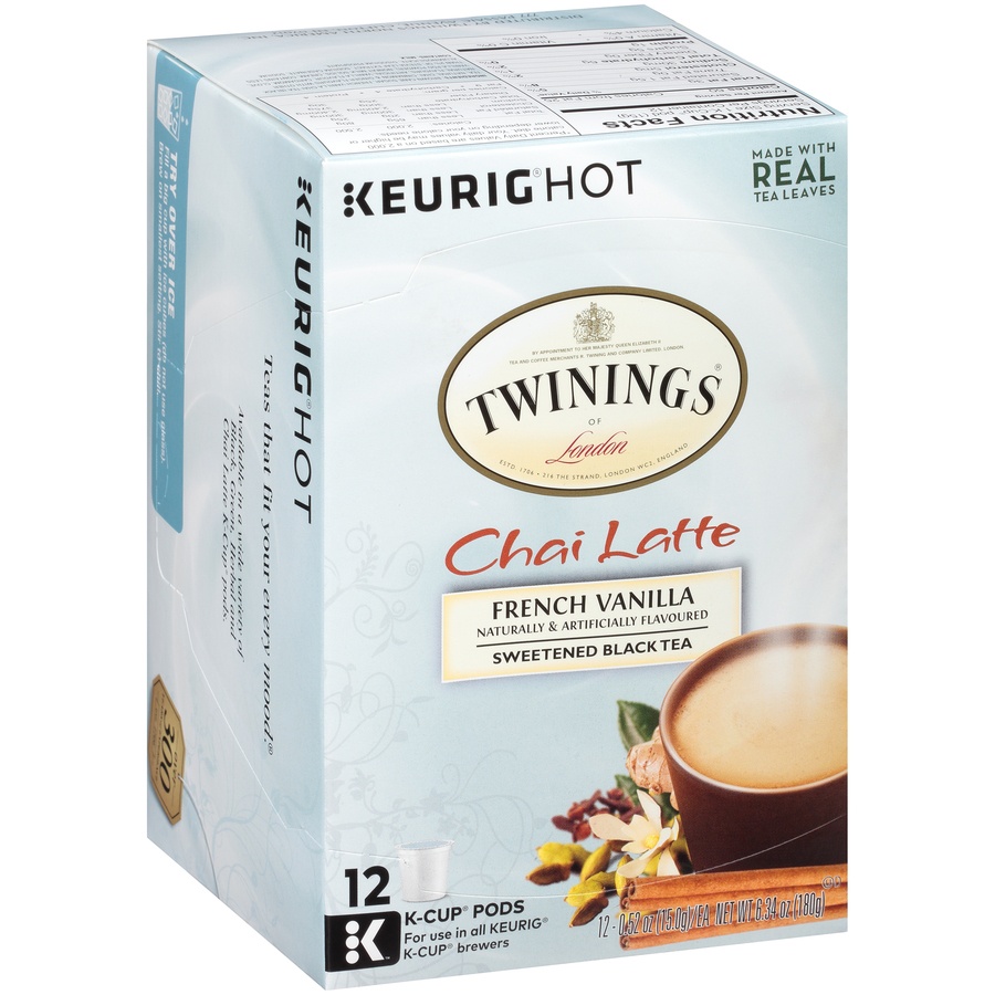 slide 2 of 8, Twinings French Vanilla Chai Latte Sweetened Black Tea, 12 ct; 0.52 oz