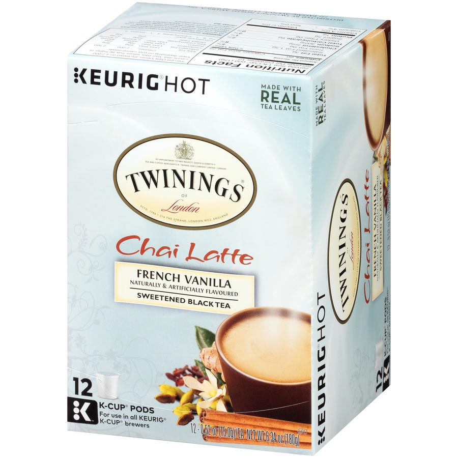 slide 3 of 8, Twinings French Vanilla Chai Latte Sweetened Black Tea, 12 ct; 0.52 oz