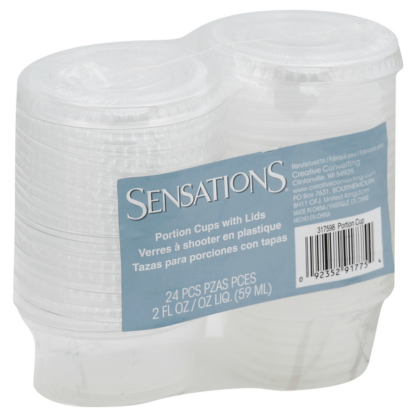 slide 1 of 1, Sensations Portion Cups With Lids, 24 ct