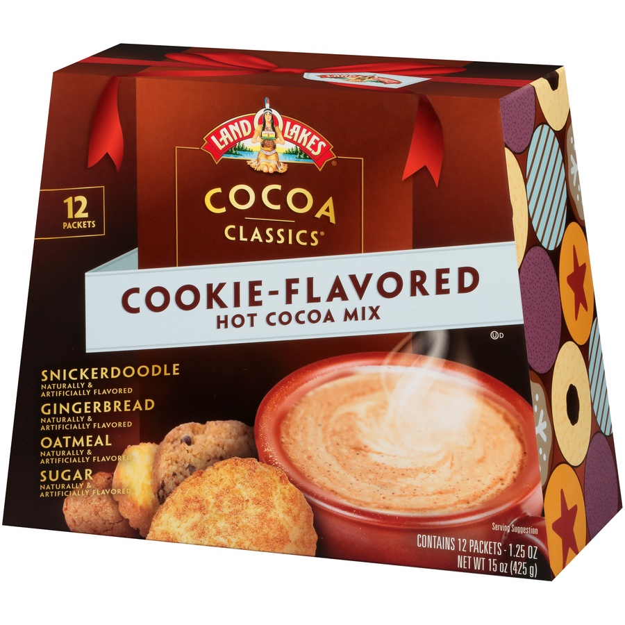 slide 3 of 8, Land O'Lakes Cocoa Classics Cookie Flavored Hot Cocoa Mix Variety Pack, 12 ct; 1.25 oz