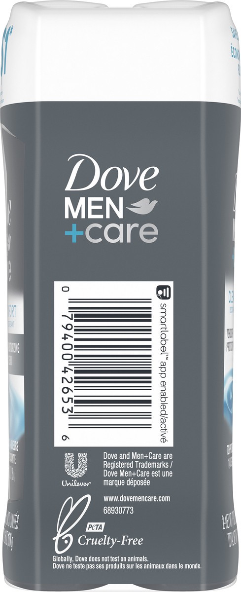 slide 7 of 8, Dove Men+Care Deodorant Stick for Men Extra Fresh, 3.0 oz, Twin Pack, 3 oz