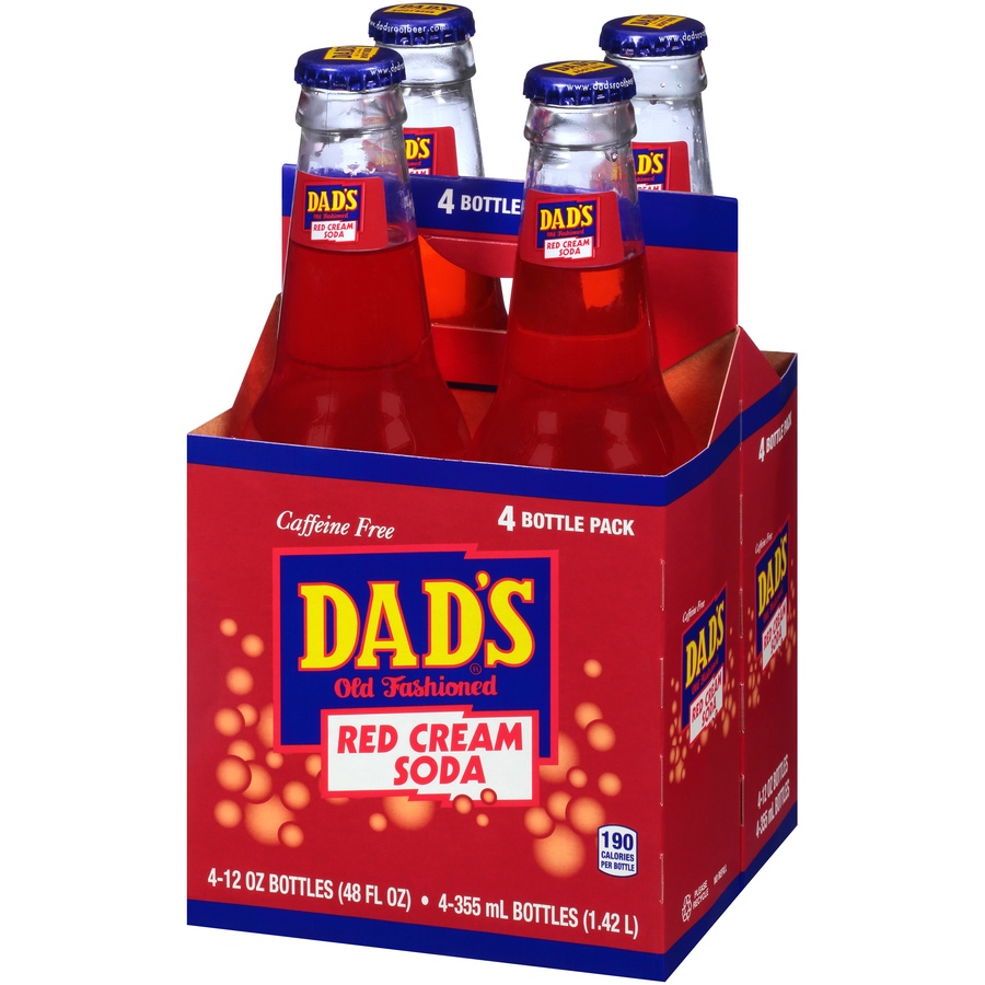 slide 7 of 8, Dad's Cream Soda, Red, 4 ct