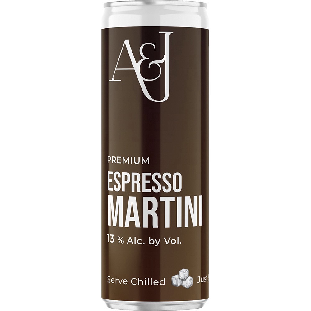 slide 1 of 1, A&J Espresso Martini 4 Pack Can, 4 ct; 200 ml