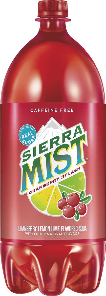 slide 2 of 3, Sierra Mist Caffeine Free Cranberry Splash Soda - 2 liter, 2 liter