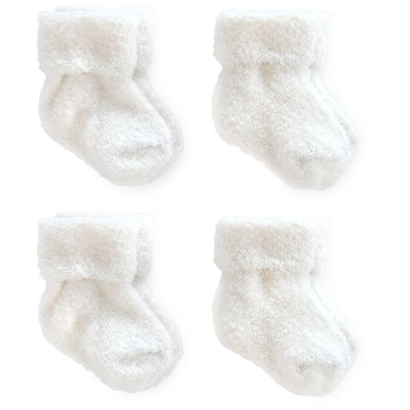 slide 1 of 1, Carter's Just One You Baby 4pk Ankle Socks Set - White 0-3M, 4 ct