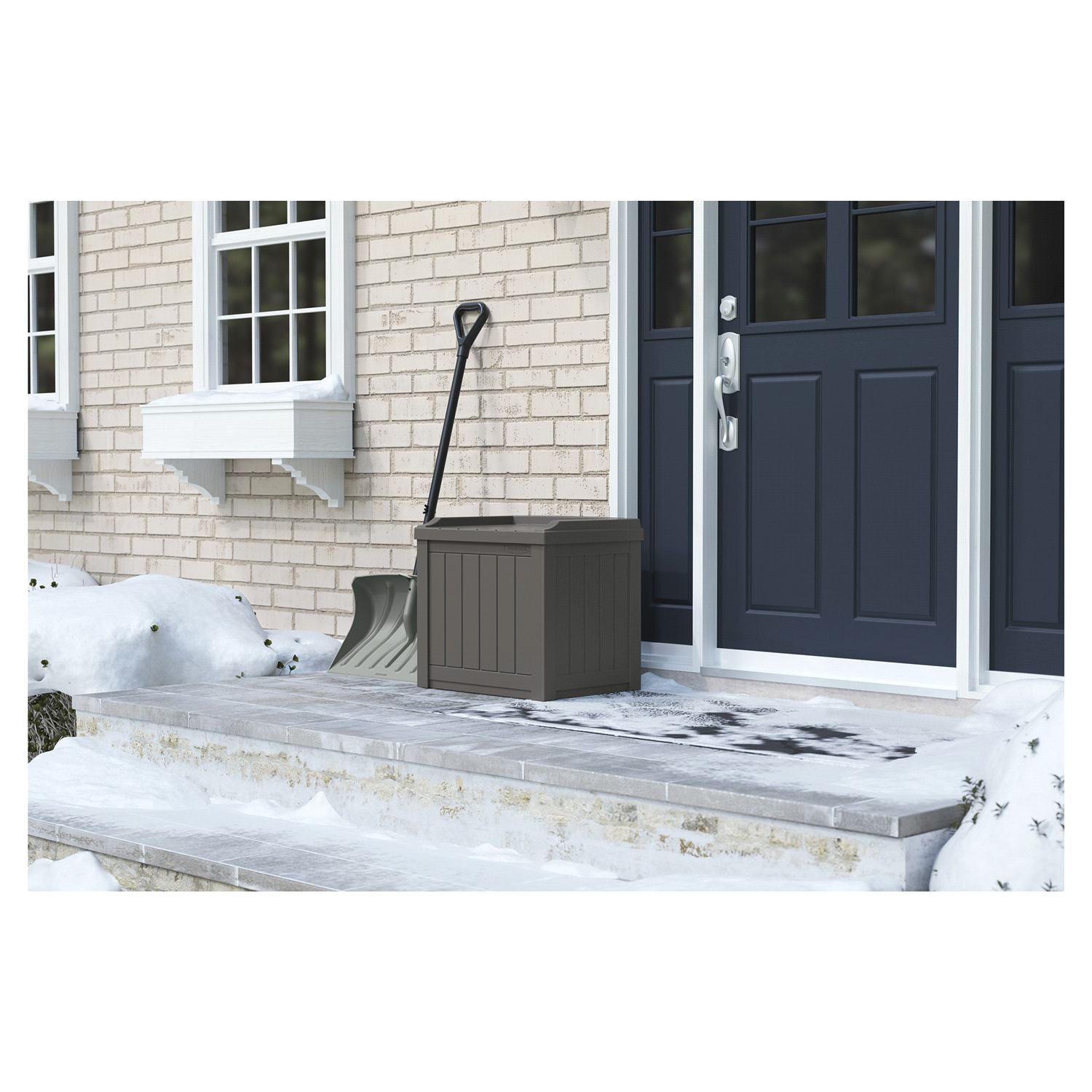 slide 2 of 3, Suncast 22 Gallon Small Deck Box- Stoney Gray, 22 gal