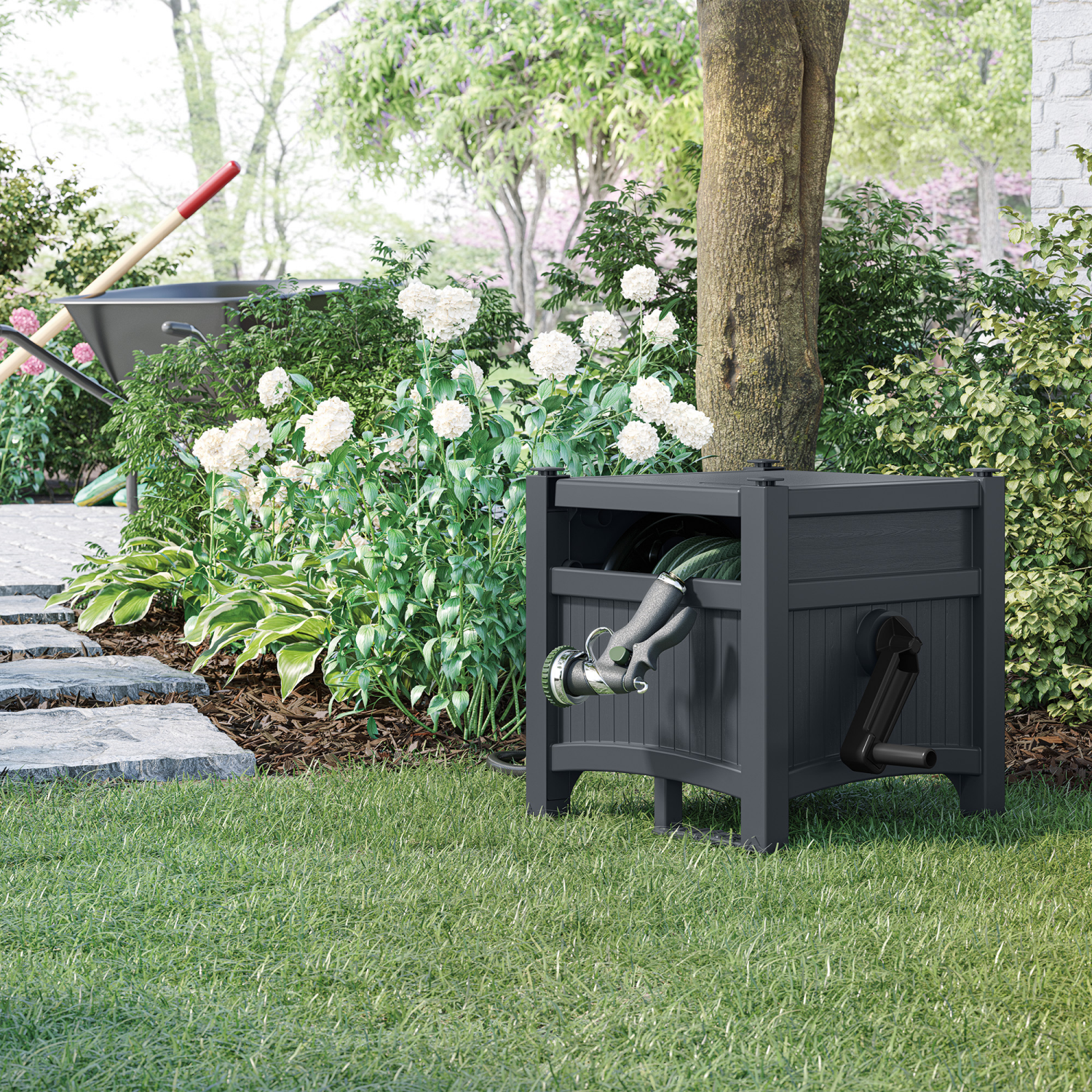 slide 2 of 2, Suncast Hose Hideaway, 100 ft