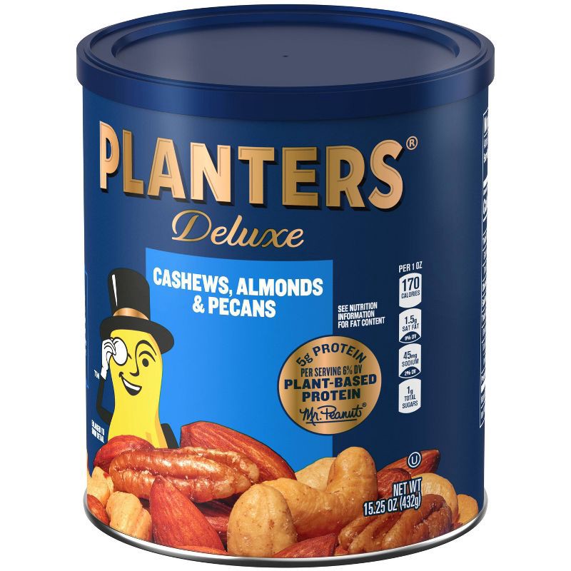 slide 4 of 9, Planters Select Cashews, Almonds & Pecans Deluxe Mix Nuts - 15.25oz, 15.25 oz