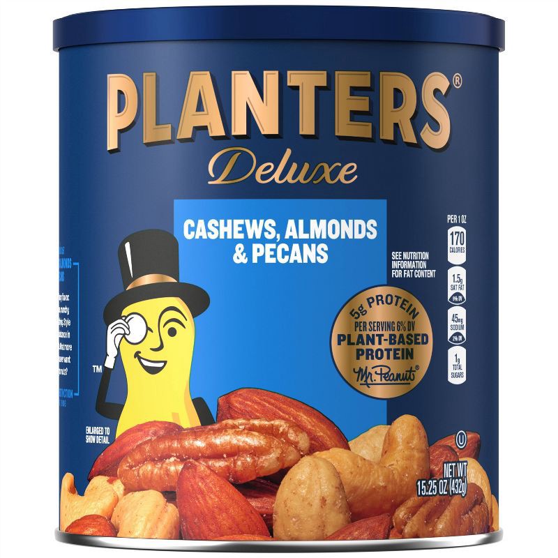 slide 1 of 9, Planters Select Cashews, Almonds & Pecans Deluxe Mix Nuts - 15.25oz, 15.25 oz