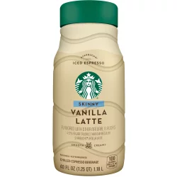 Starbucks Skinny Vanilla Latte Chilled Espresso Beverage - 40 fl oz