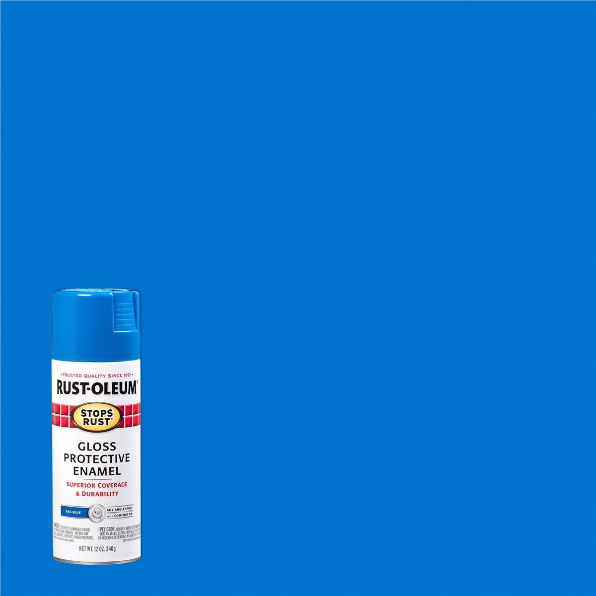 slide 1 of 13, Rust-Oleum Stops Rust Protective Enamel Gloss Spray Paint - Sail Blue, 12 oz