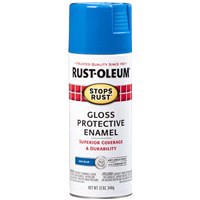 slide 4 of 13, Rust-Oleum Stops Rust Protective Enamel Gloss Spray Paint - Sail Blue, 12 oz