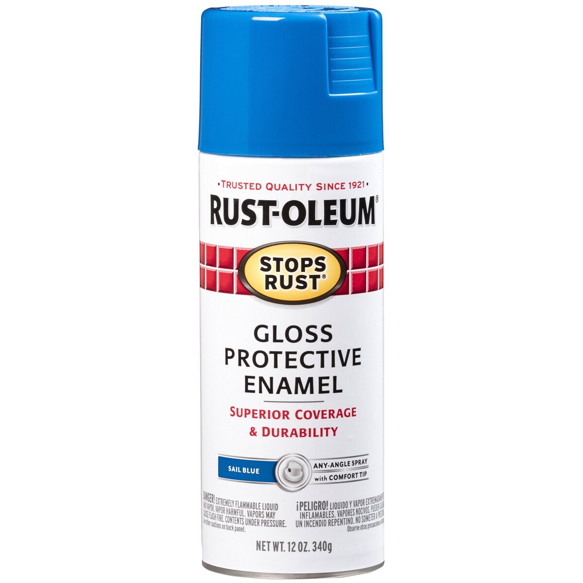 slide 11 of 13, Rust-Oleum Stops Rust Protective Enamel Gloss Spray Paint - Sail Blue, 12 oz