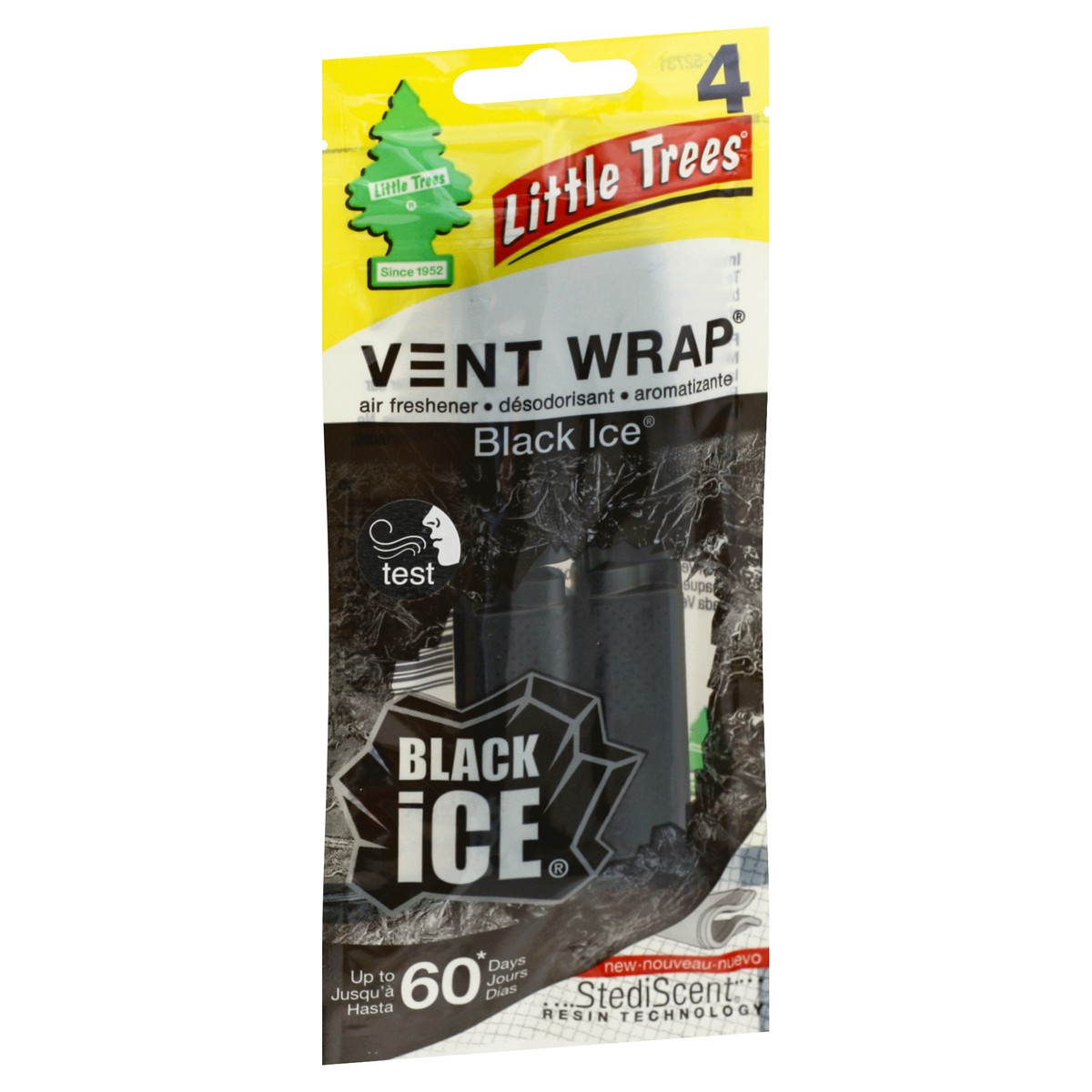 slide 4 of 9, Little Trees Vent Wrap Black Ice Air Freshener 4 Each, 4 ct