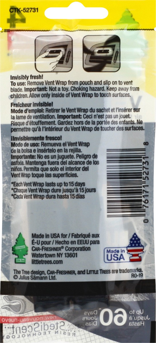 slide 6 of 9, Little Trees Vent Wrap Black Ice Air Freshener 4 Each, 4 ct