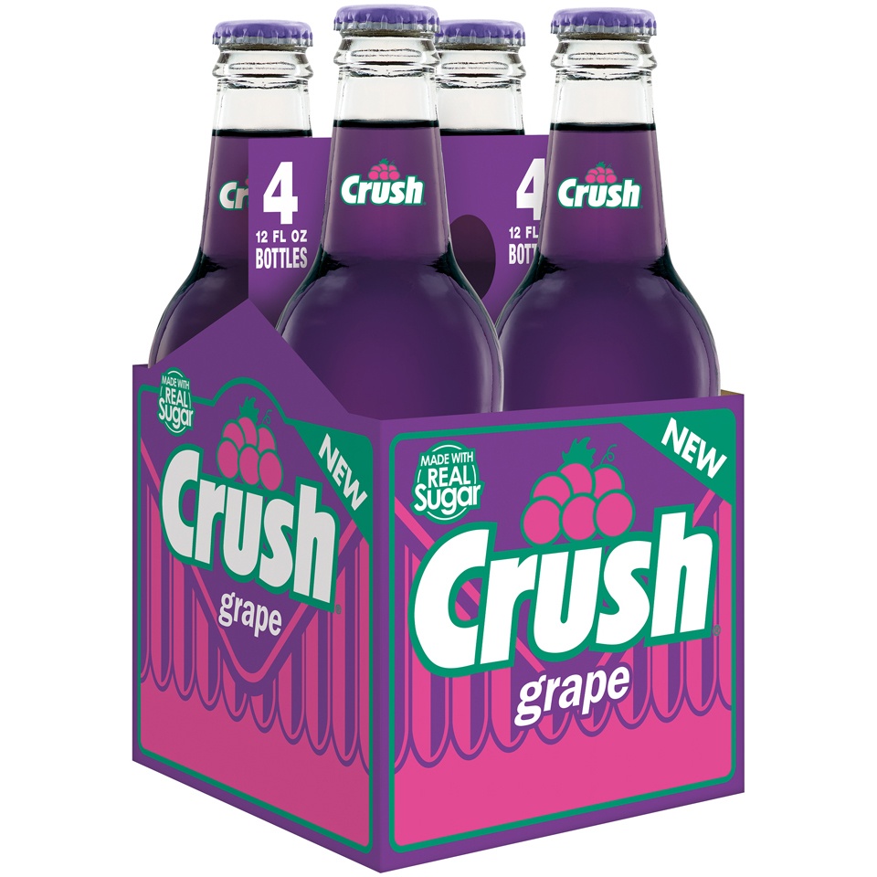 slide 4 of 4, Crush Soda Grape- 48 fl oz, 4 ct; 12 fl oz