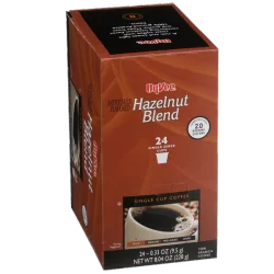 Hy-vee Mild Roast Hazelnut Blend 100% Arabica Coffee Single Serve Cups- 24 ct