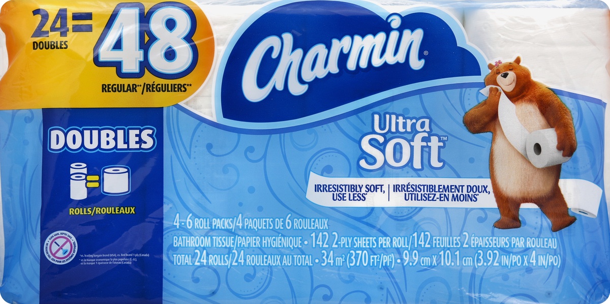 slide 4 of 5, Charmin Bathroom Tissue 4 ea, 4 ct