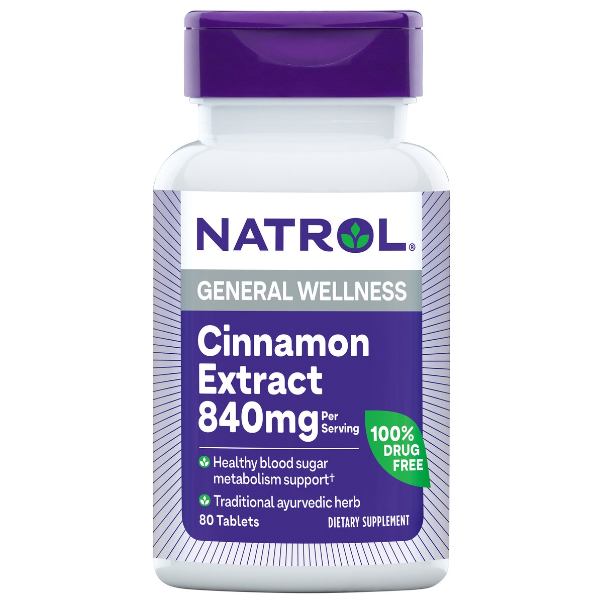 slide 1 of 13, Natrol, Cinnamon Extract Tablets, Blood Glucose Support Dietary Supplement, 500 mg, 80 Count, 80 ct