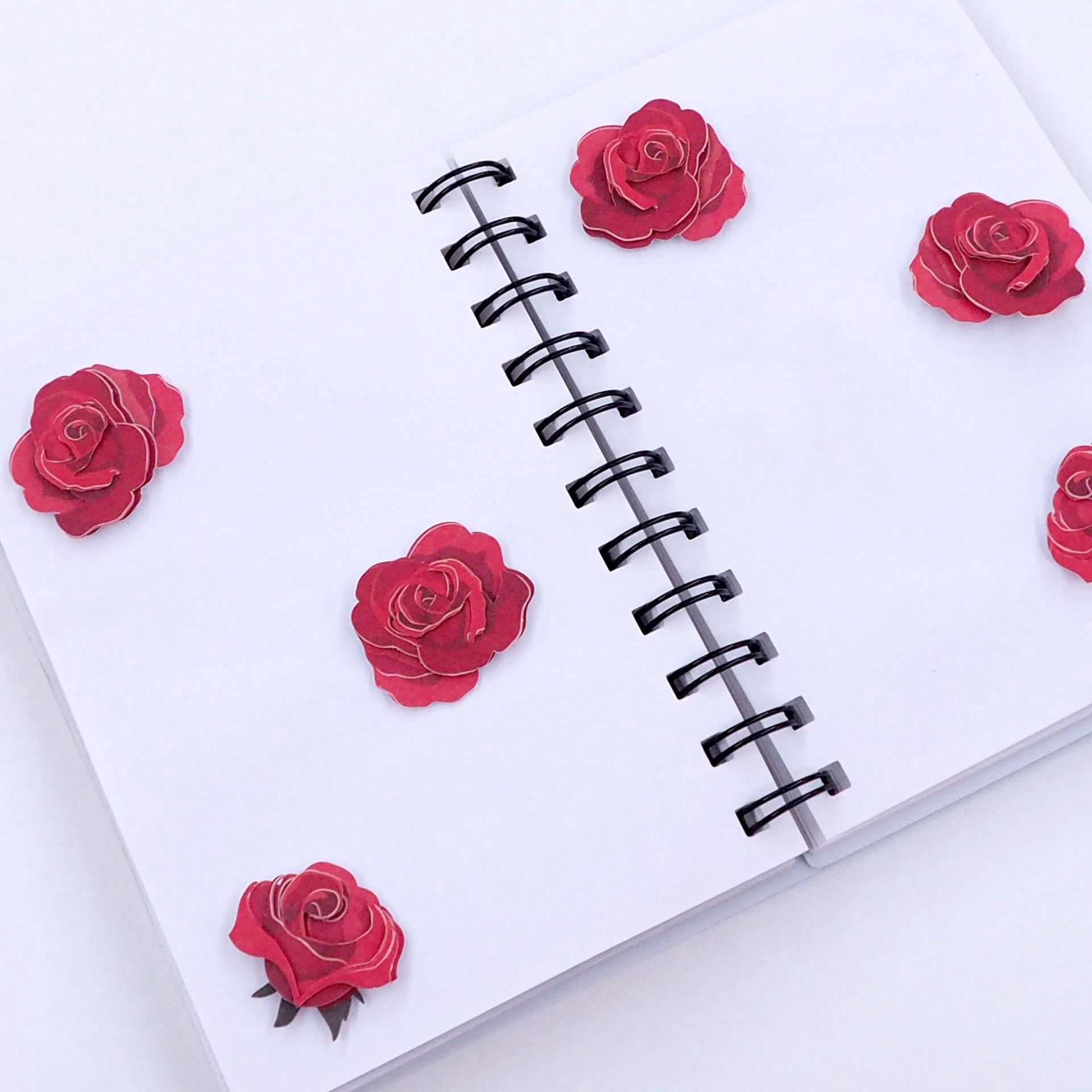 slide 3 of 4, Red Roses Floral Dimensional Stickers By Recollections, 3 in x 6.45 in