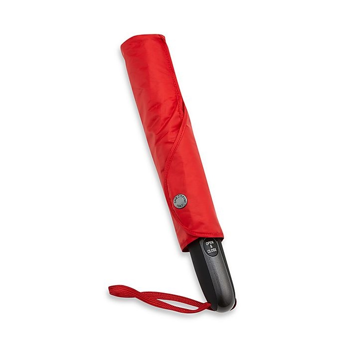 slide 1 of 2, Shedrain WalkSafe Auto Open & Close Rain Umbrella - Red, 1 ct