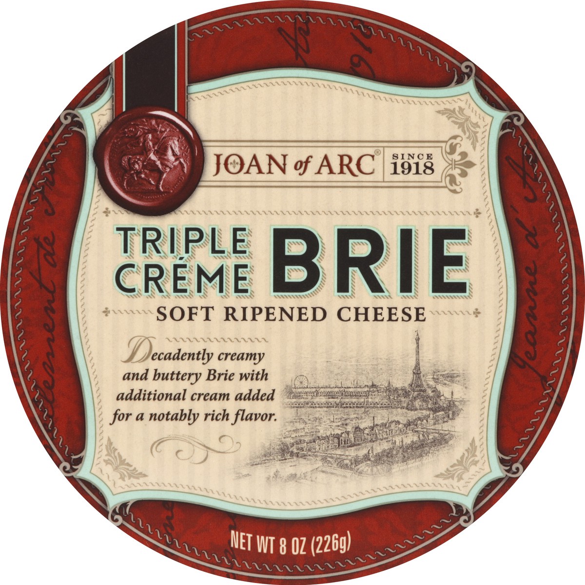 slide 2 of 3, Joan Of Arc Triple Creme Brie 70%, 8 oz