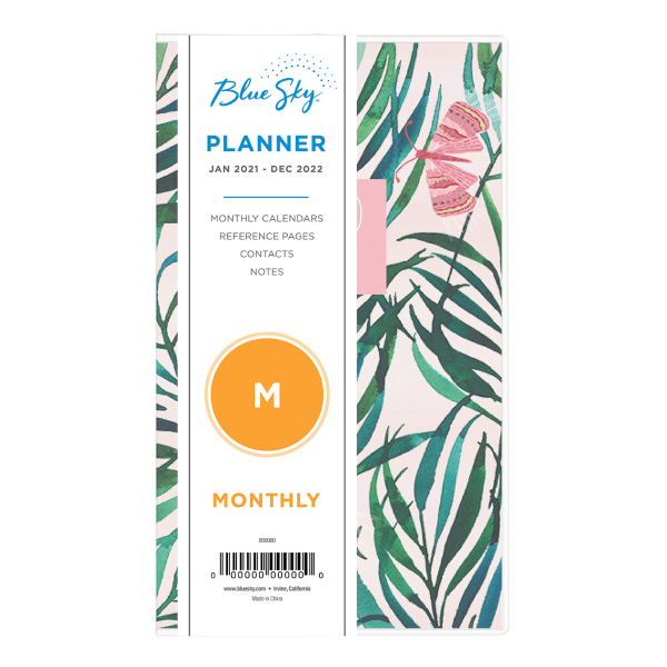 slide 1 of 3, Blue Sky Lac Monthly Planner, 3-5/8'' X 6-1/8'', Paradise, January To December 2021, 122466, 1 ct